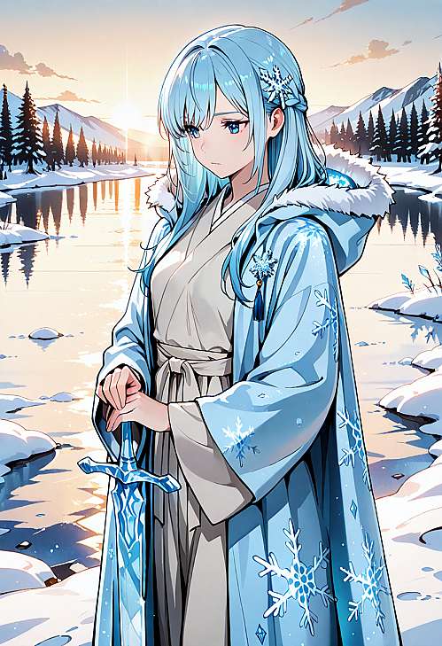 姑苏城外同淋雪